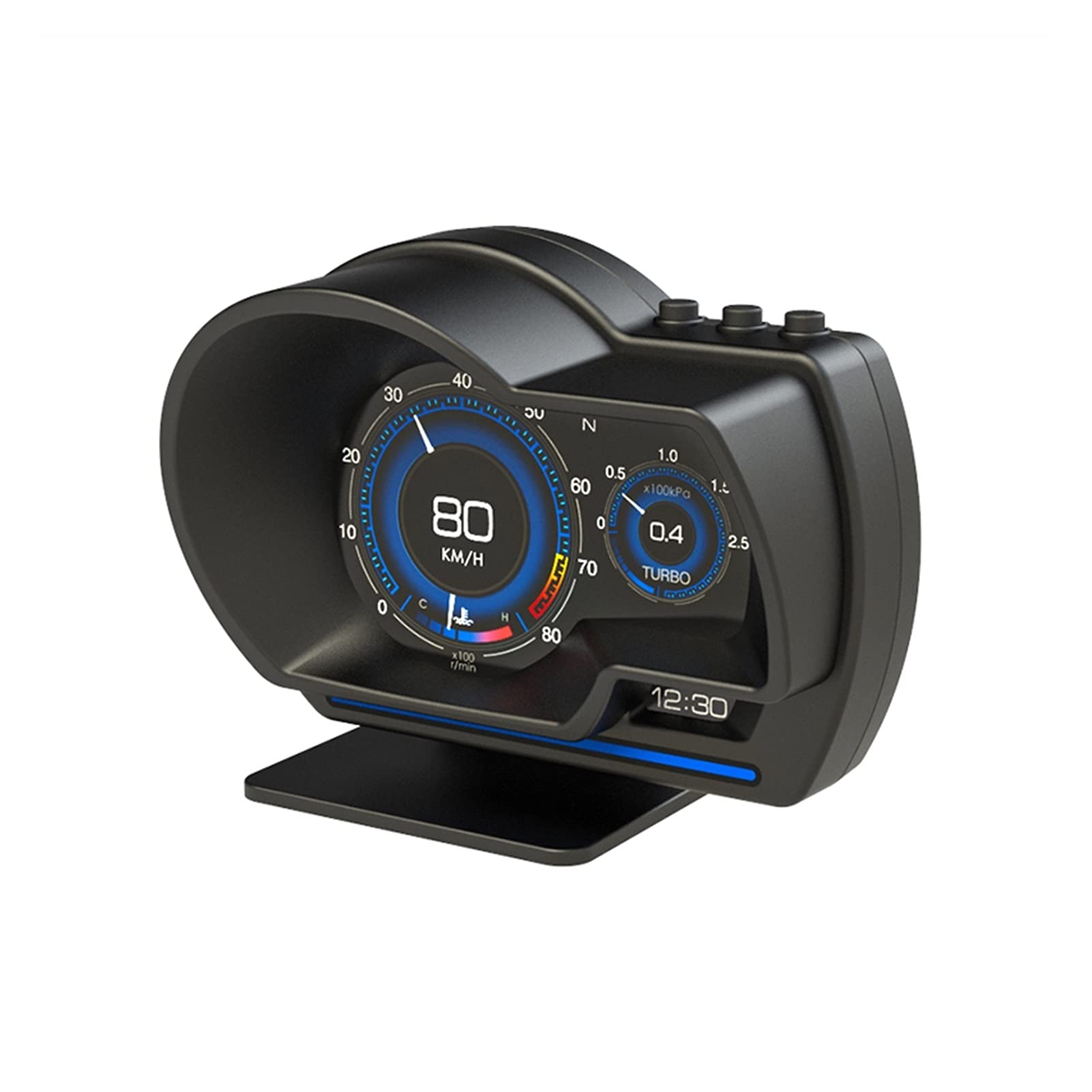 2 in 1 HUD OBD GPS Head Up Display Car Speedometer Odometer Overspeed Alarm LCD Digital Meter Alarm System