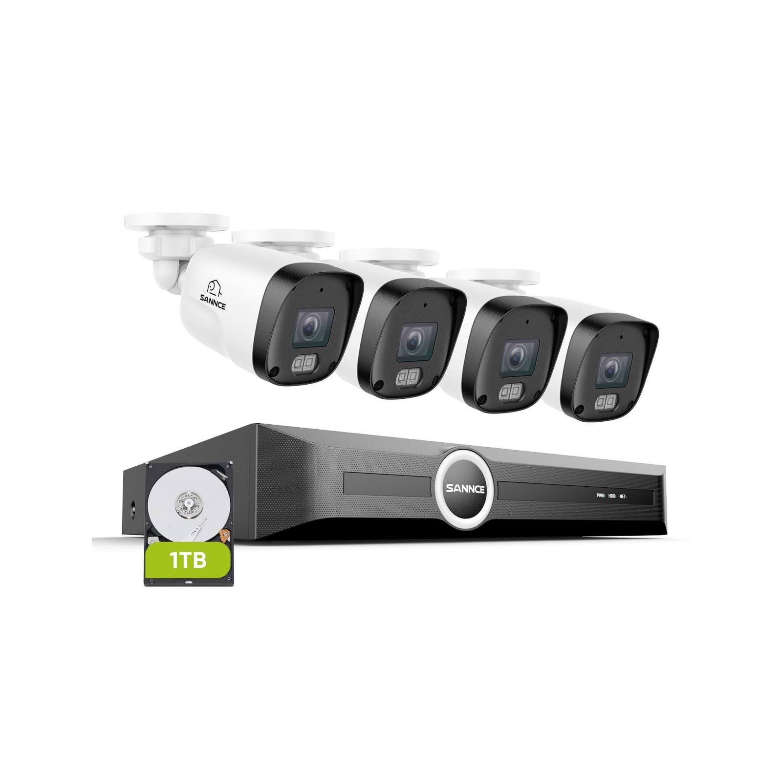 SANNCE 2K 3MP PoE Security Camera System - 8CH 6MP NVR