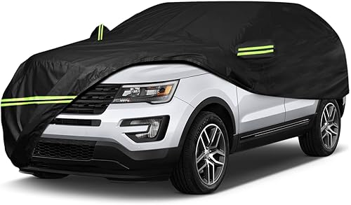 Funda impermeable de coche para Ford Explorer de 1995 a 2024, para todo tipo de clima, 210D, resistente al viento, con cremallera de puerta de hasta