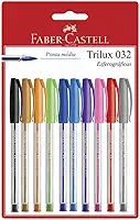 Trilux Colors Ctl com 10, Faber-Castell, SM/032ESC10, Multicor, pacote de 10