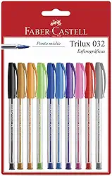 Trilux Colors Ctl com 10, Faber-Castell, SM/032ESC10, Multicor, pacote de 10