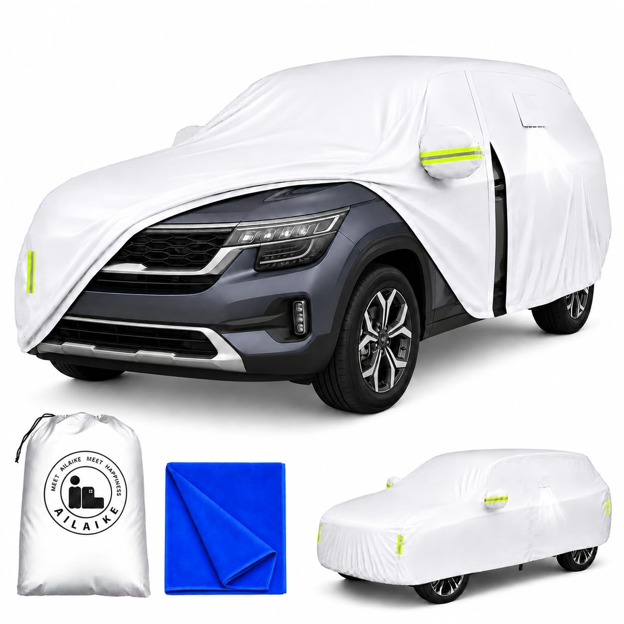 Car Cover Waterproof All Weather Custom Fit for Kia Seltos.