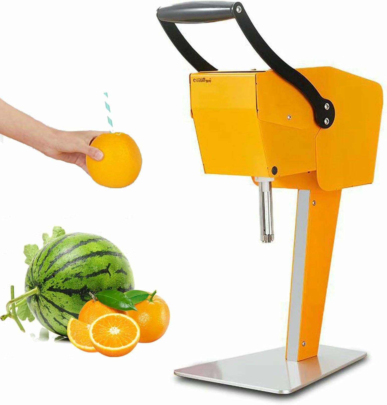 Machine À Jus d'orange Fraîche, Presse-Citron, Presse-Agrumes, Mélangeur, Extracteur De Fruits, avec Tête De Couteau Et Carottier pour Pastèque Domestique