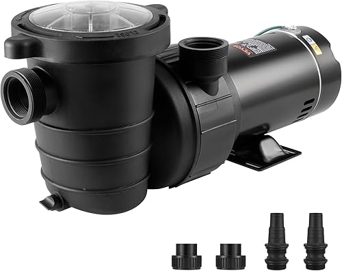 Miniatura 14 de VEVOR Bomba de piscina sobre el suelo, 2.5 HP, 148 GPM Max Flow Bomba de piscina de una sola velocidad, 220 V, 3450 RPM, elevación máxima de cabeza