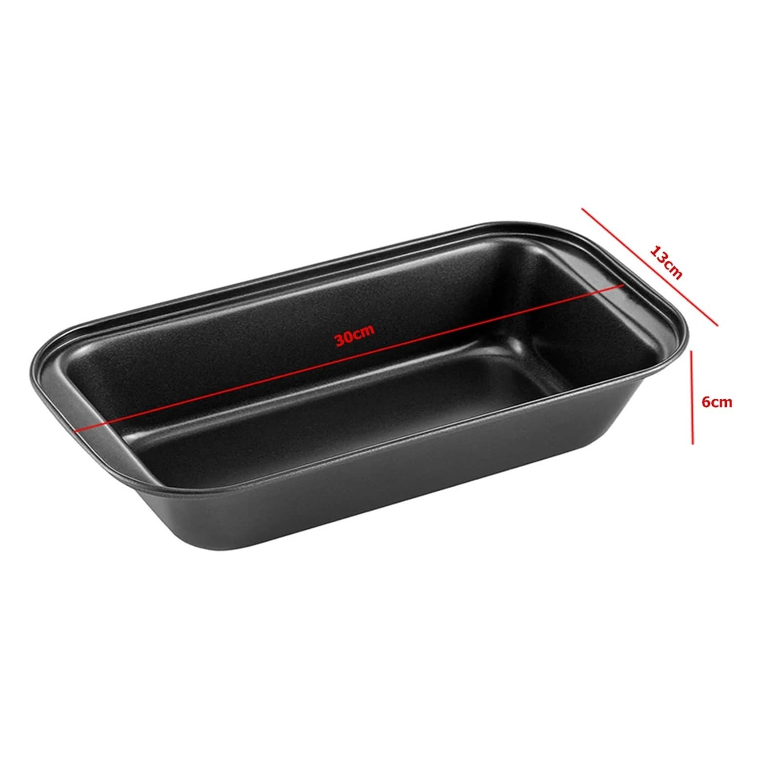 Antihaftbeschichtete Kastenform, rechteckige Backform aus Kohlenstoffstahl, Mehrzweck-Küchenbackgeschirr for Brot, Toast, Brownies und Hackbraten(30cm)