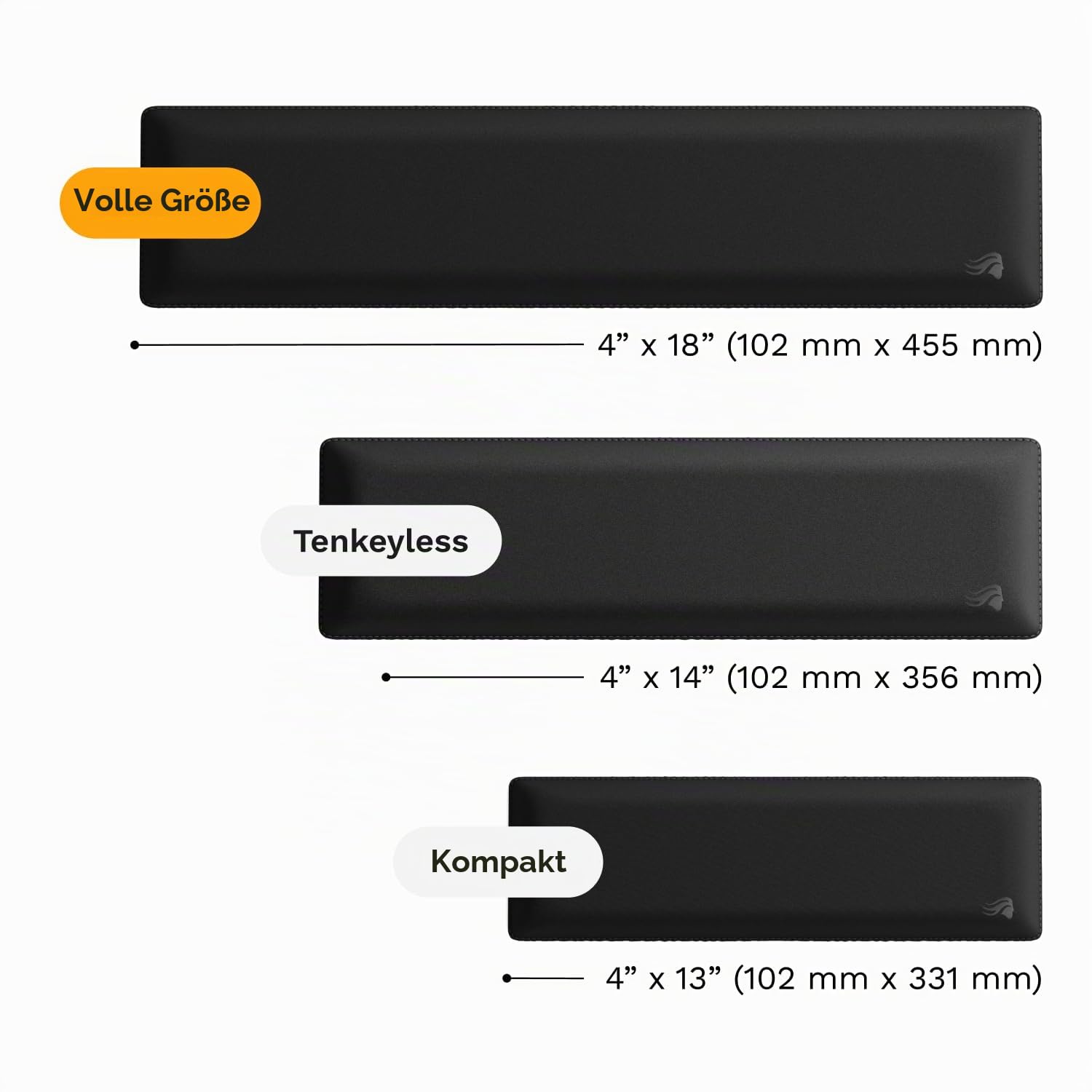 GLORIOUS Tastatur Handballenauflage (Full Size) 455x102x25mm in Stealth