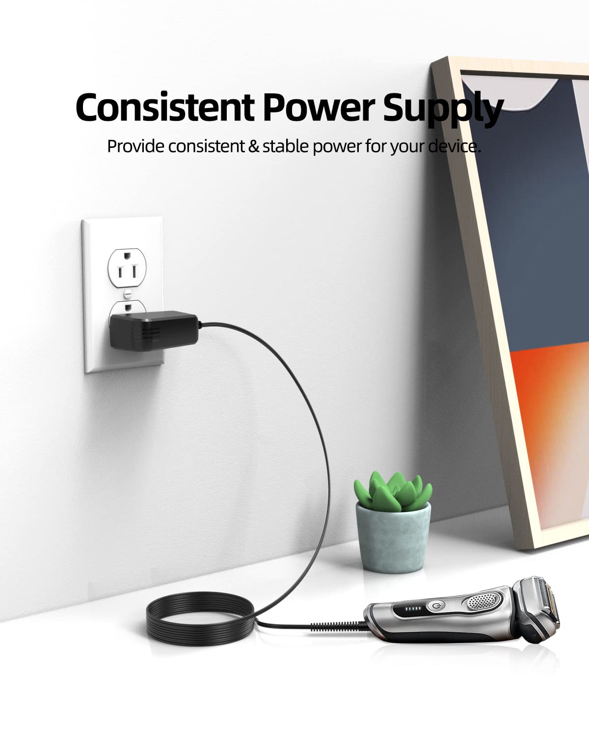 Câble De Charge Pour Tondeuse Braun CruZer 2, 3, 4, 5, 6, 2874, 2675 - Neuf - Longueur 120 Cm