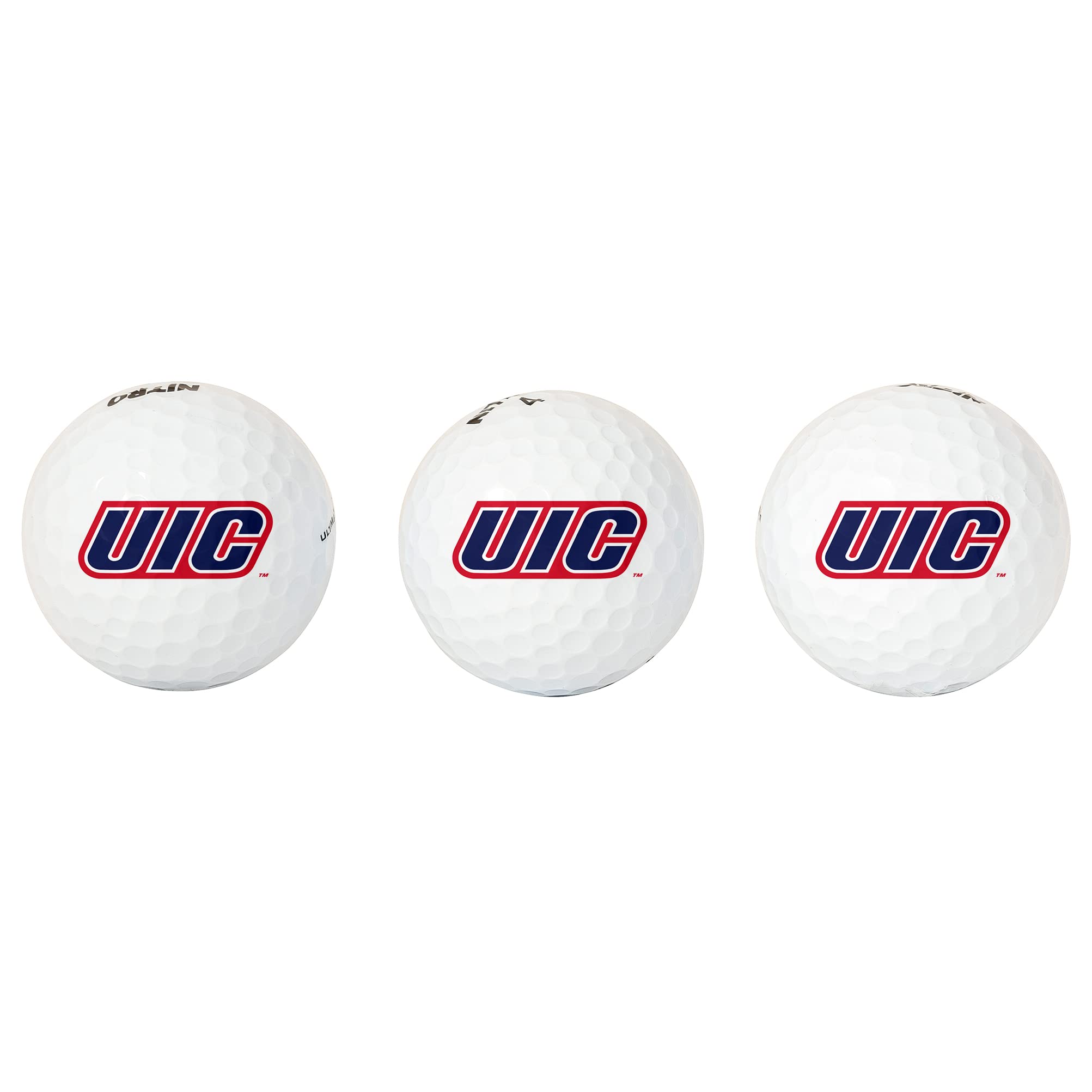 Desert Cactus University of Illinois Chicago Golf Balls 3 Pack UIC Full Color Golf Ball (Design B)