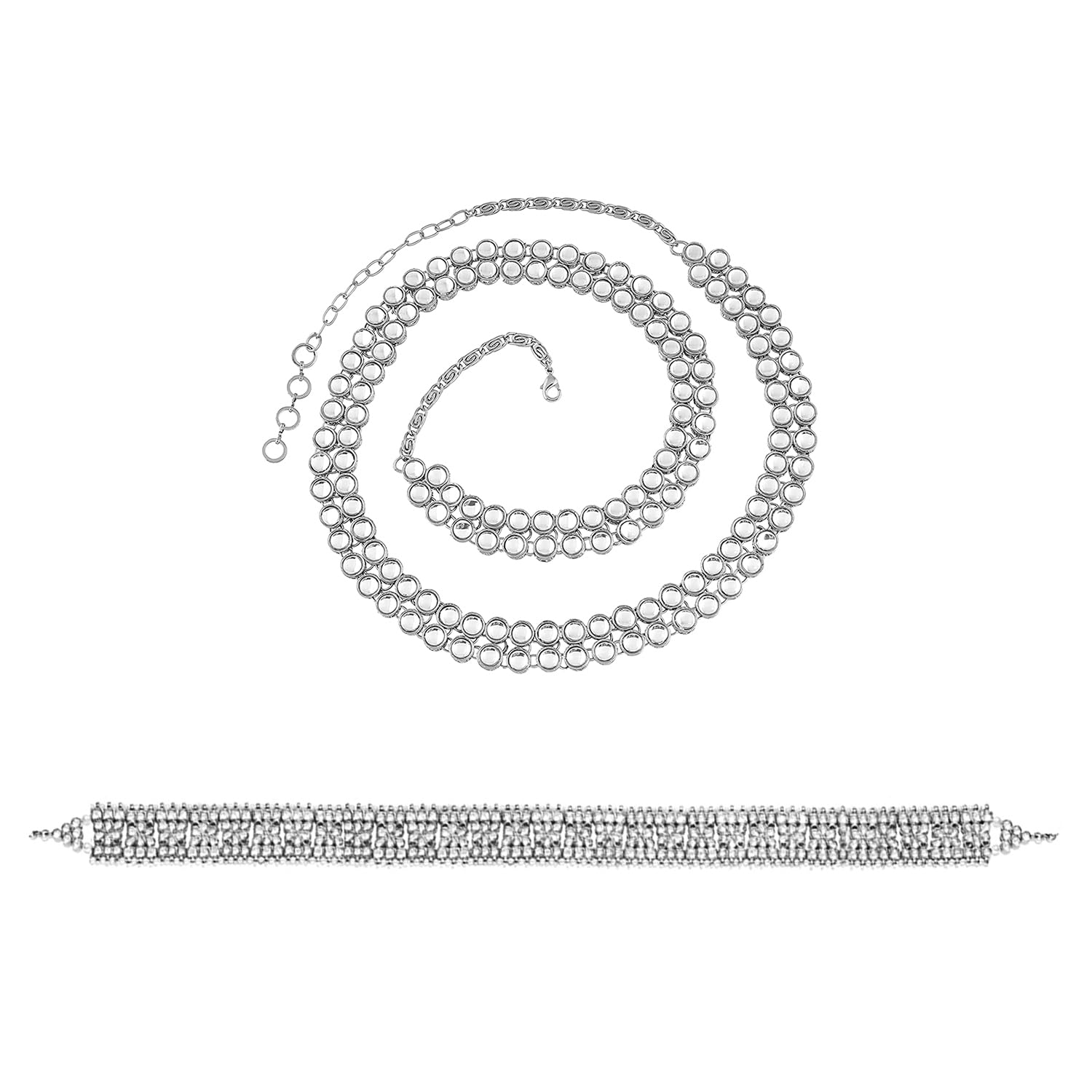 Peora Traditional Jewellery Gold Plated Kundan White Waist Belt Kamar bandh Belly Chain Jewellery Ethnic Gift for Women Girls (B09HKQ3QWG) Amazon Price History, Amazon Price Tracker