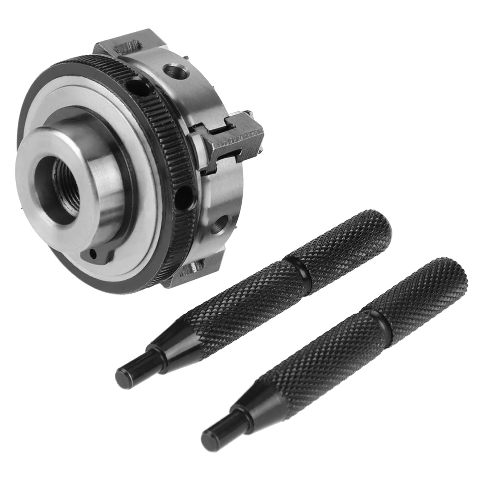 Lathe Chuck, madera Lathe Chuck 50 mm Mini, 50 mm mini 4 Jaw Reversible Auto centrado M14 Montaje de montaje de hilo Manual Chucks