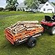 VEVOR Schwerlastbarer Rasentraktor Kippanhänger mit 680 kg Tragkraft, Anhängevorrichtung mit Kippbarer Ladefläche, Anhänger mit abklappbaren Seitenwänden, Oranger ATV UTV Kippanhänger Anhänger
