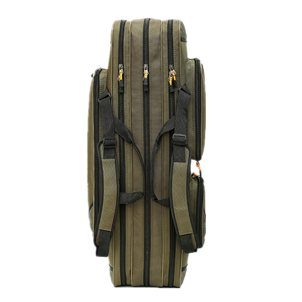 UNISTRENGH 3 Layers Pro Gear Fishing Tackle Storage Bag Portable Fishing Rod Carrier Reel Bags Fish Pole Tools Soft Case with Shoulder Strap&Handles (3 layers/90cm-35.4inch)