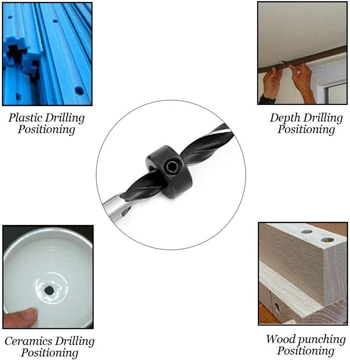 Set 20 Anelli Di Arresto Per Trapano - Limitatori Di Profondità 3-16 Mm Con Chiave - Foto 2