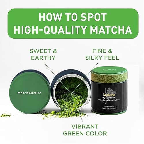 Miniatura 4 de MatchAdmire Matcha Superior Ceremonial Blend - Polvo de té verde matcha de grado ceremonial First Harvest (1.76 onzas (paquete de 1))