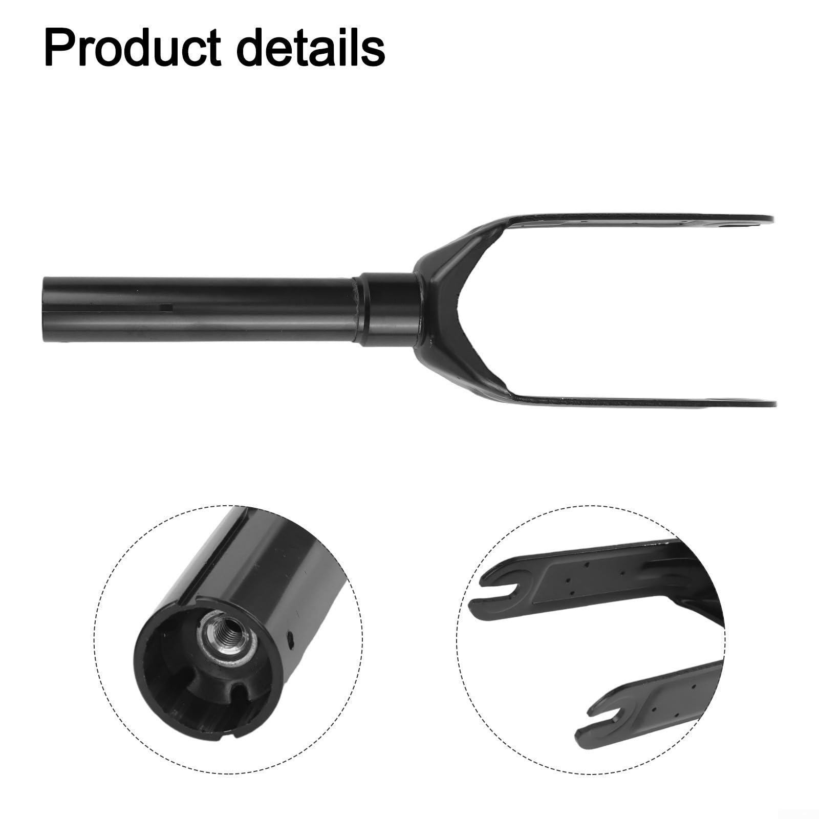 Eawfgtuw Fourche avant de rechange en alliage d'aluminium pour scooter électrique, fourche avant de rechange pour support de roue noir, 340 x 82 mm, accessoire de suspension robuste