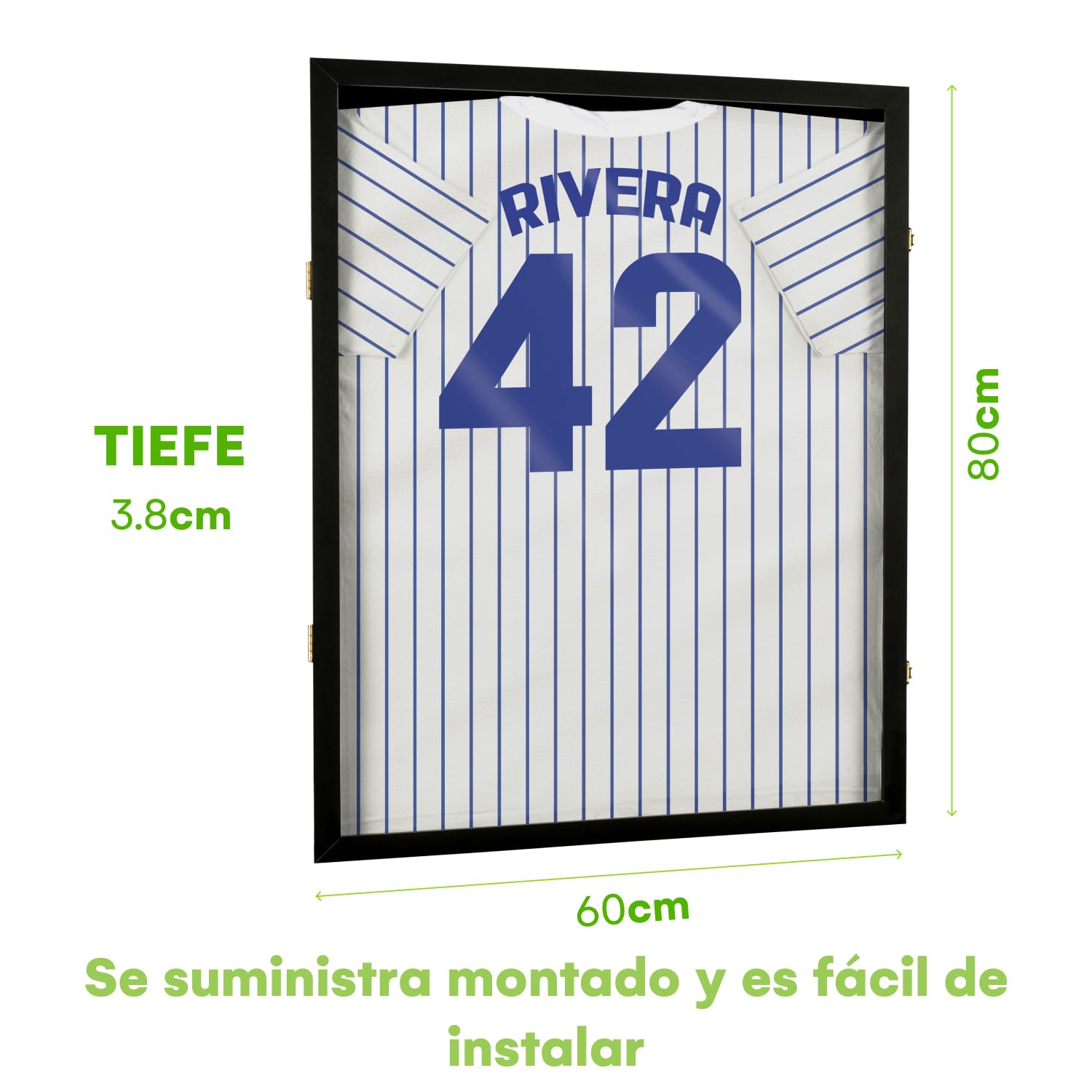 Camiseta Estuche con Marco y Pantalla Expositor con Cerradura con Protección UV Percha Acrílica con Opción de Soporte de Pared para Béisbol Baloncesto Fútbol Americano Fútbol Hockey Camiseta Deportiva