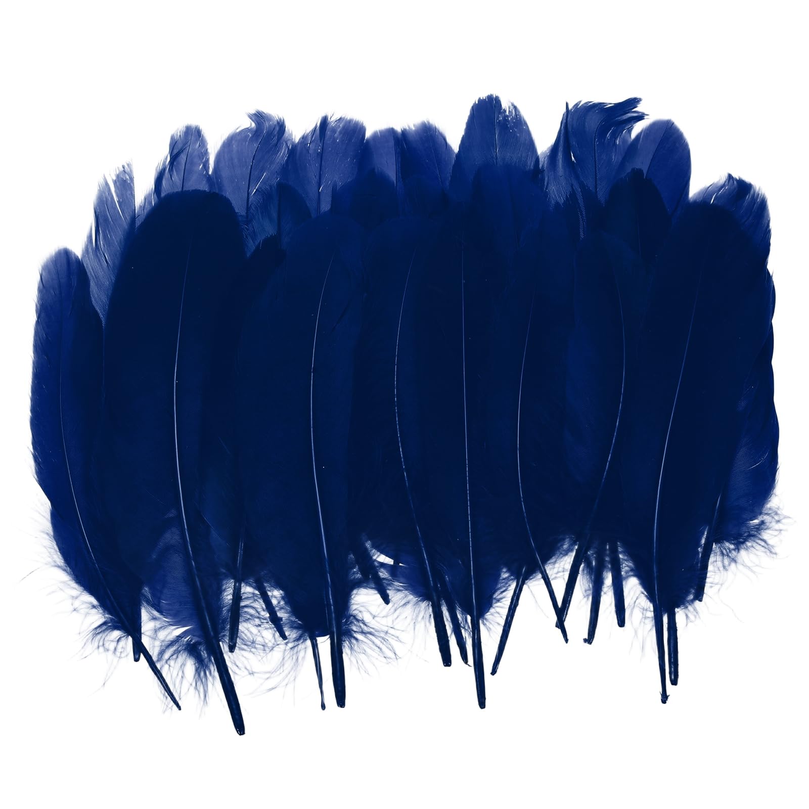 PATIKIL 4-7" Natural Goose Feathers Bulk for Crafts, 200 Pack Long Assorted Colors Feathers Decor for DIY Dream Catchers, Hats, Garland, Vase Supplies Adults Crafting, Navy Blue