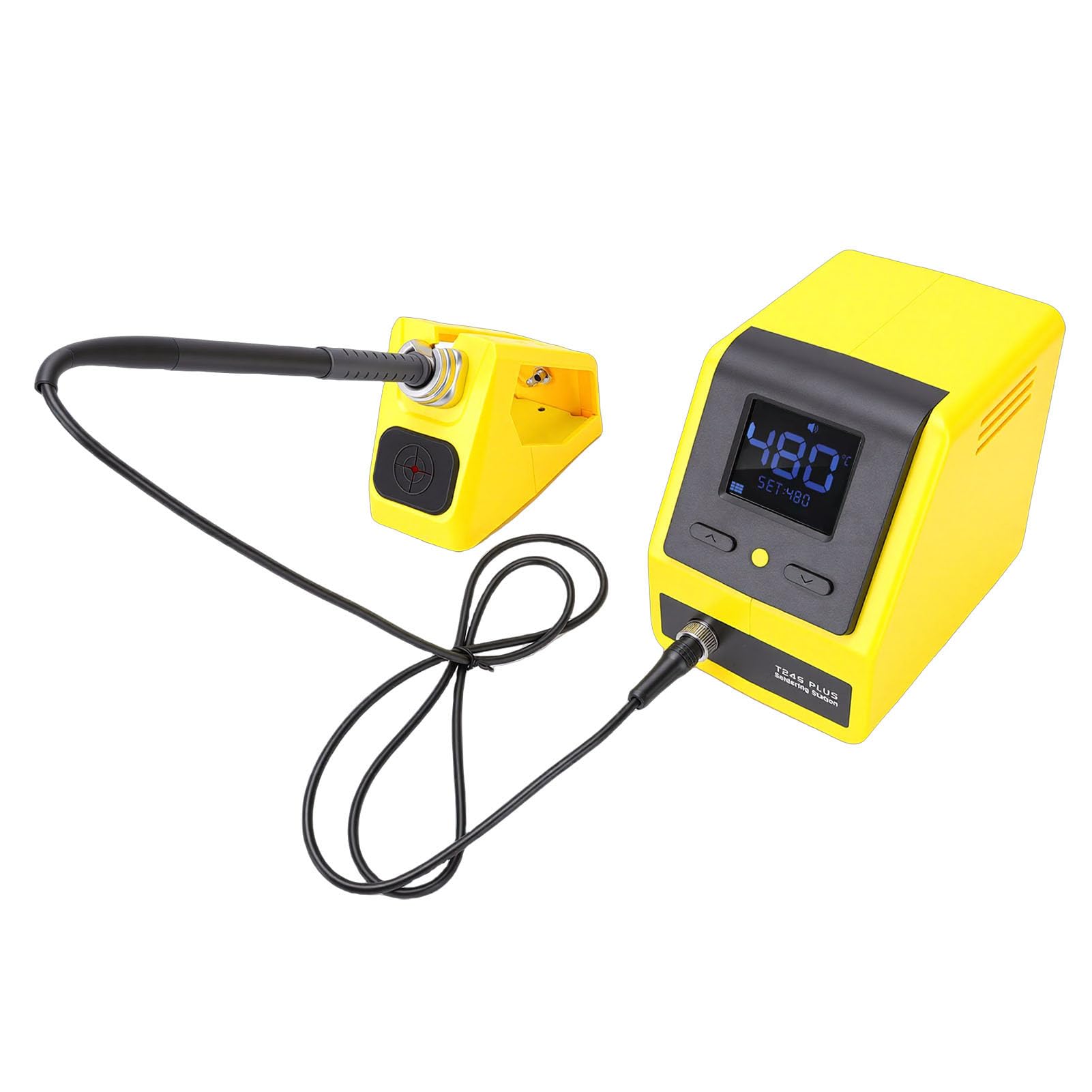 GOWENIC Zestaw Stacji Lutowniczej, 120 W, Szybkie Nagrzewanie, Regulacja Temperatury PID, Wyświetlacz LCD, Automatyczny Tryb Uśpienia, z Antystatycznym Przewodem Uziemiającym, do (wtyczka UE)