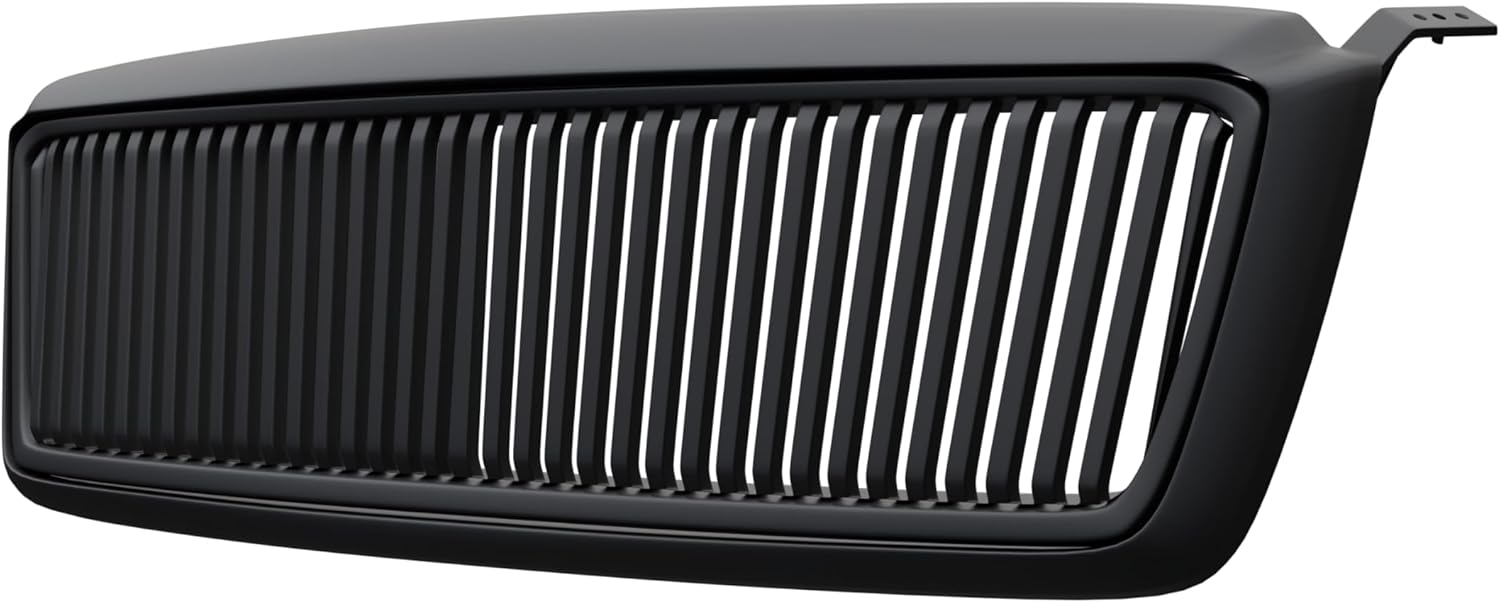 Armordillo Vertical Style Front Grille|Compatible With 2004-2008 Ford F150|8721421|Matte Black|Front Hood Bumper Grille