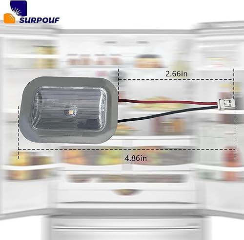 Miniatura 2 de W11462342 - Luz LED para refrigerador Whirlpool, módulo de luz LED que reemplaza W10843339 W10908166 W10607479