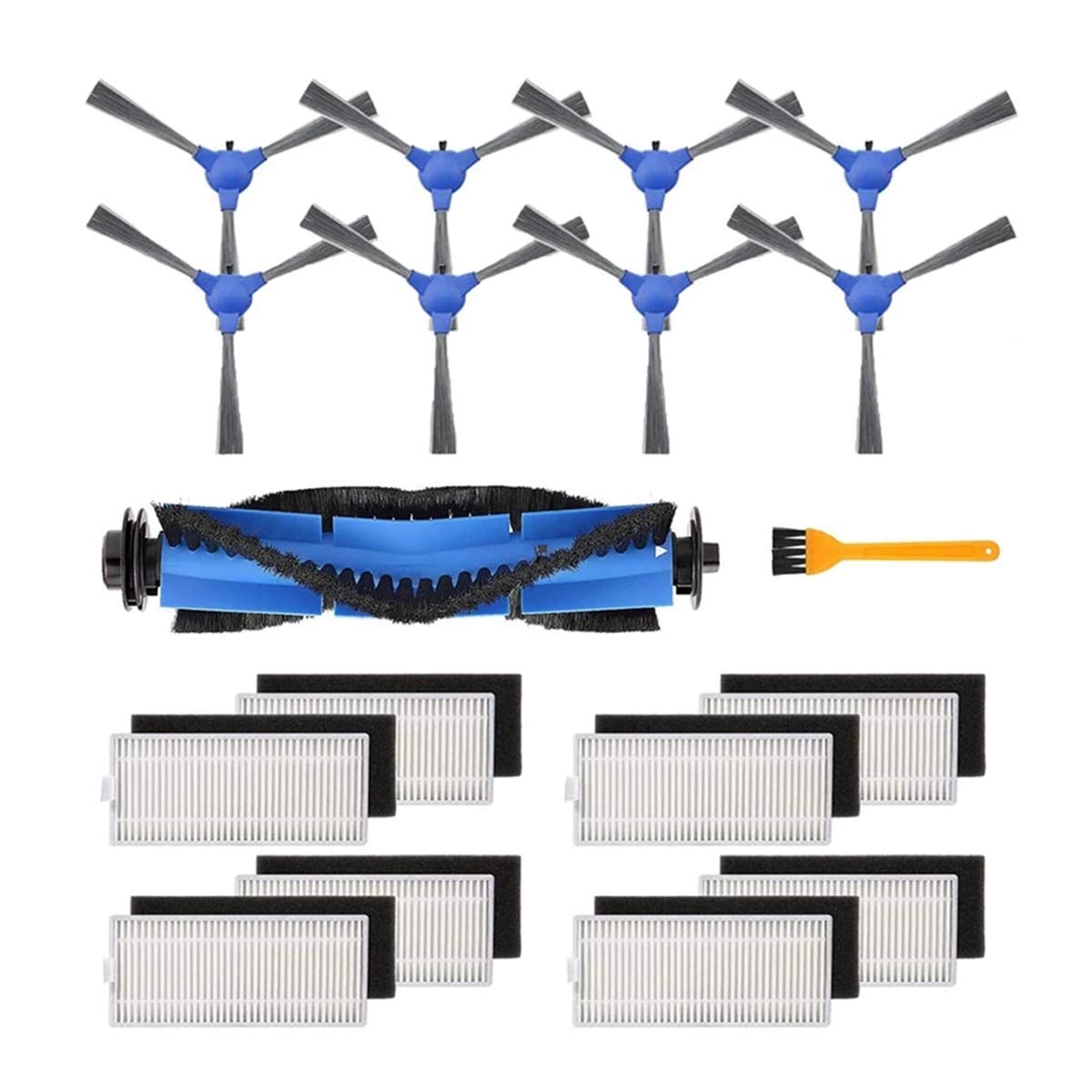 Kit Ricambio Per Robot Aspirapolvere Bagotte BG600 BG700 BG800 – Spazzole Laterali, Rullo E Filtri HEPA