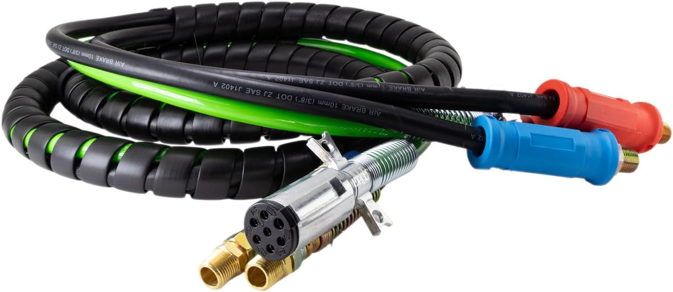 World American 12' 3-in-1 Air Brake Hose & Power Cable Assembly WA14-1097