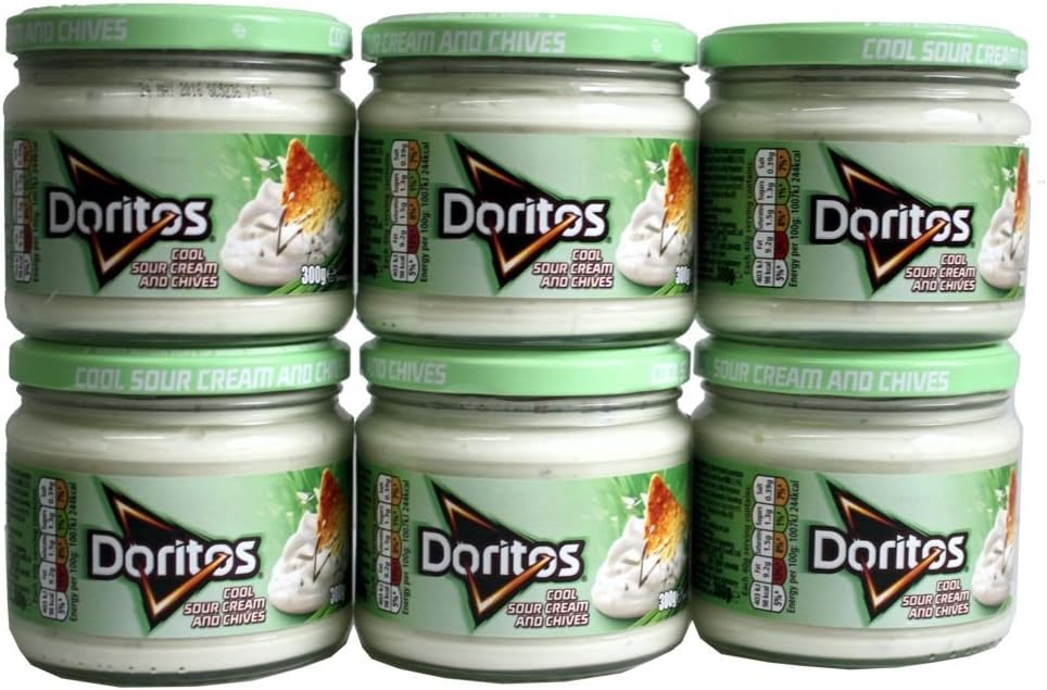 Walkers Doritos Cool Sour Cream & Chives Dip (300g) Pack of 6