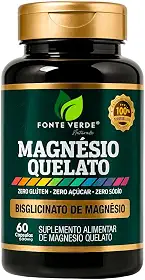 Suplemento mineral Magnésio Quelato 60 Cápsulas – Fonte de Magnésio para o Bem-Estar e Equilíbrio Nutricional do Organismo