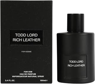 Todd Lord Rich Leather Spray Cologne for Men - Eau De Parfum - 3.4 Fl.oz. | PK 1 |