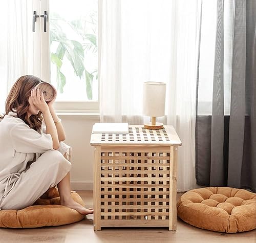 Vista 79 de Cojines cuadrado para sentarse en el suelo 22” x 22”, suave grosor, para yoga, meditación, puf, tatami, cojín para leer en el suelo, cojín