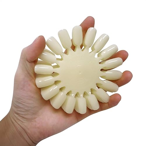 Miniatura 5 de Honbay 20 piezas de plástico 18 puntas de muestras, ruedas de uñas postizas, arte de uñas, rueda de exhibición de esmalte de color para manicura