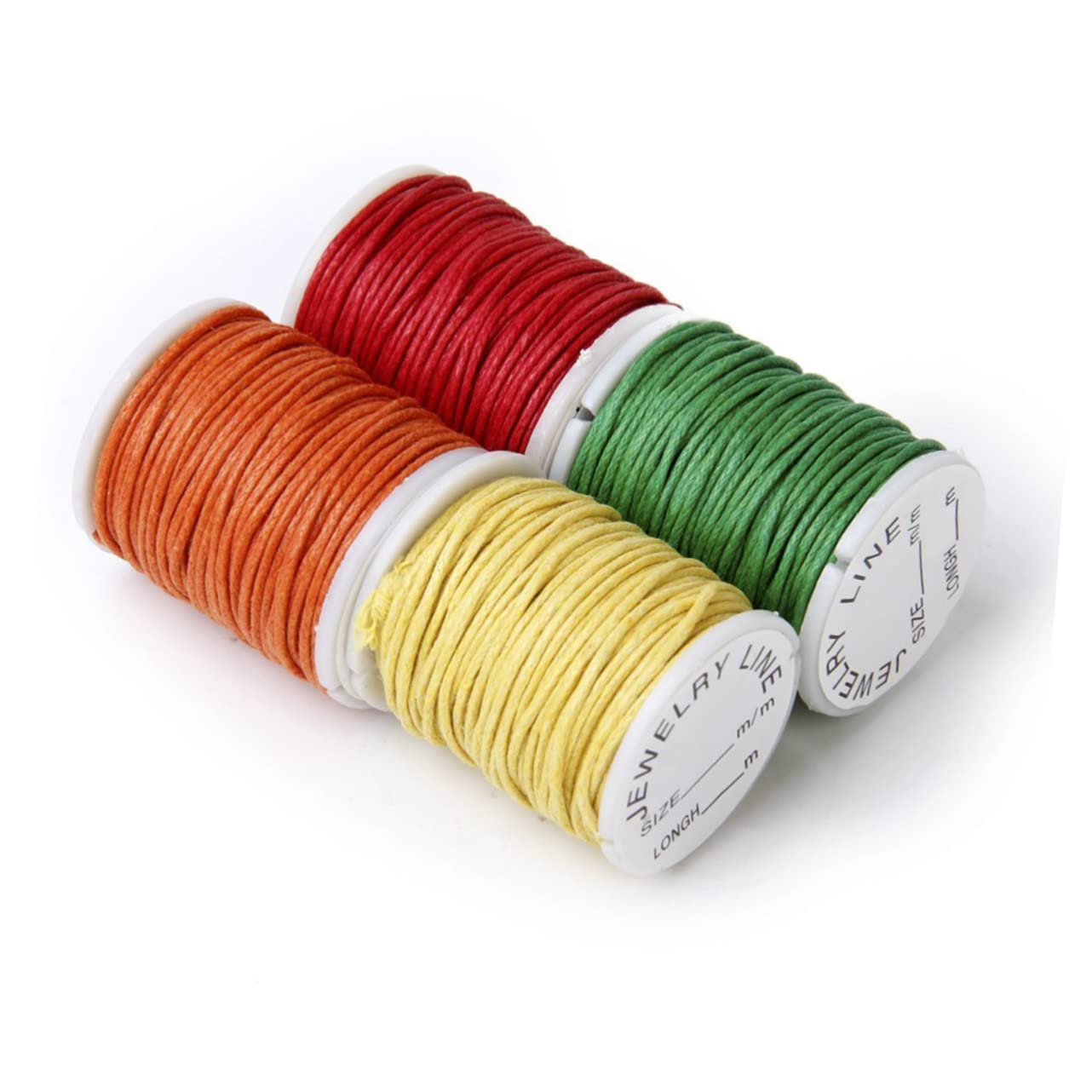 Operitacx Hilo De Tejer De 1 Mm 10 Rollos hilo de tejer hilo de algodón abalorios cuerdas hilos accesorios de trenza materiales para manualidades cordón encerado cristal cable producto