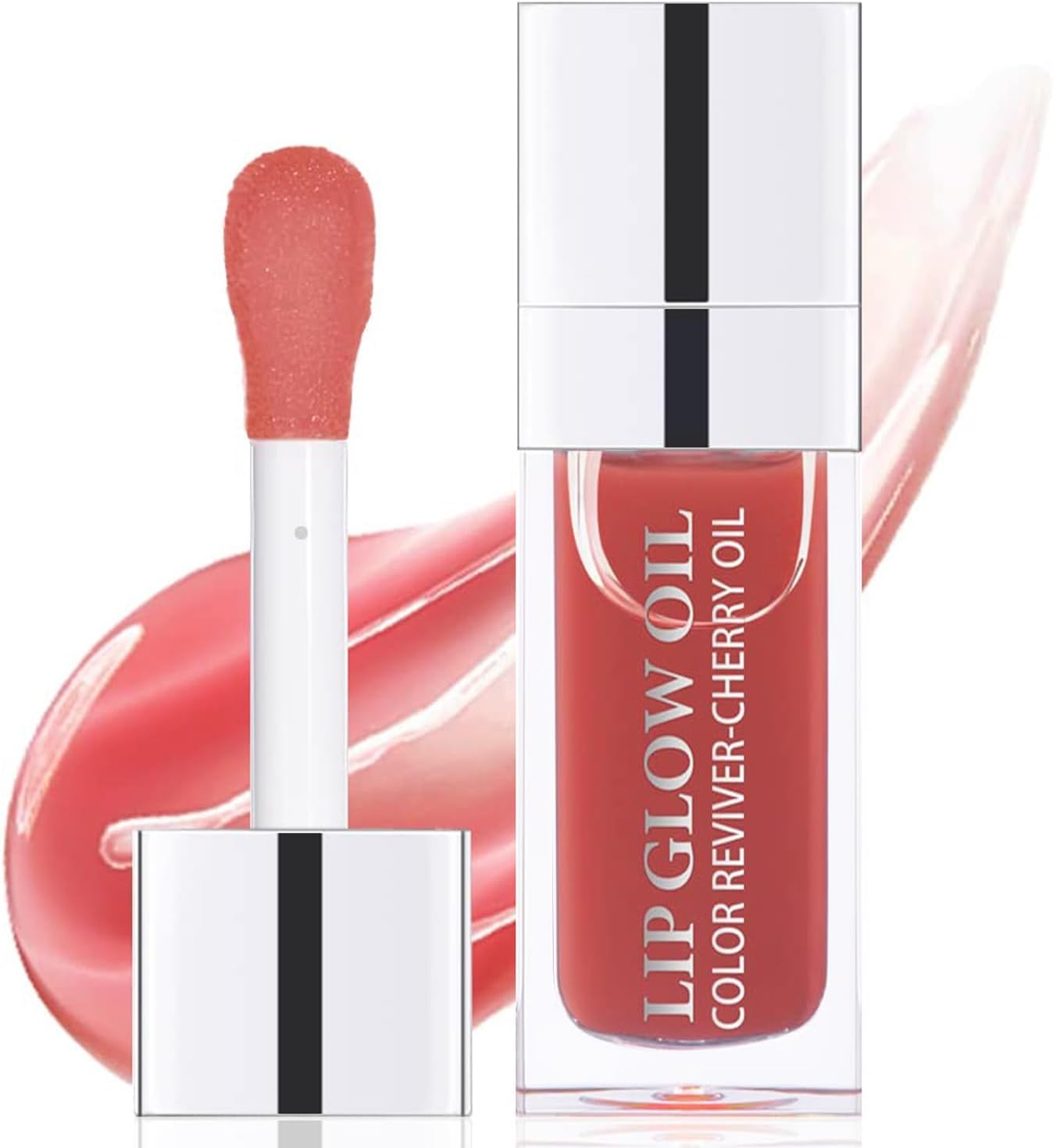 Hydrating Lip Glow Oil Hydrating & Long Lasting Plumping Lip Gloss Non-StickyTinted Lip Balm Lip Care Transparent Toot Lip Oil Prevents Lip Lines and Dry Cracked Lips (Rosewood)