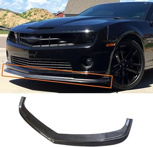 CHIESMA, Reborde delantero compatible con Chevy Camaro SS V8 2010-2013, estilo ZL1, kit de carrocería de fibra de carbono ABS, divisor de alerón