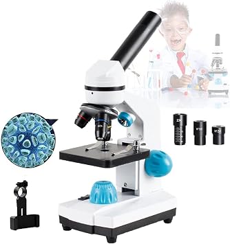 Microscope, Compound Monocular Microscope - 40X-2000X for Kids, Adults and Students, Precision Biological Science Education Microscope