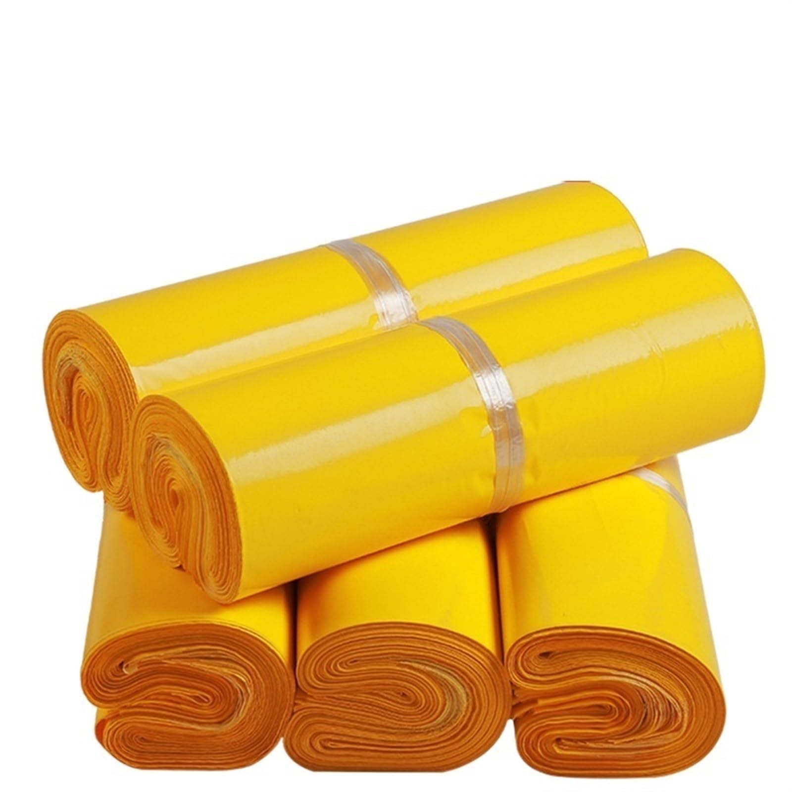 Buste Per Spedizioni 100 pz/lotto Bianco Corriere Busta Busta Espressa Borse contenitore Sacchetti Postali Sigillo Autoadesivo PE Sacchetto di Plastica Imballaggio di Spedizione(Yellow,25 35cm)