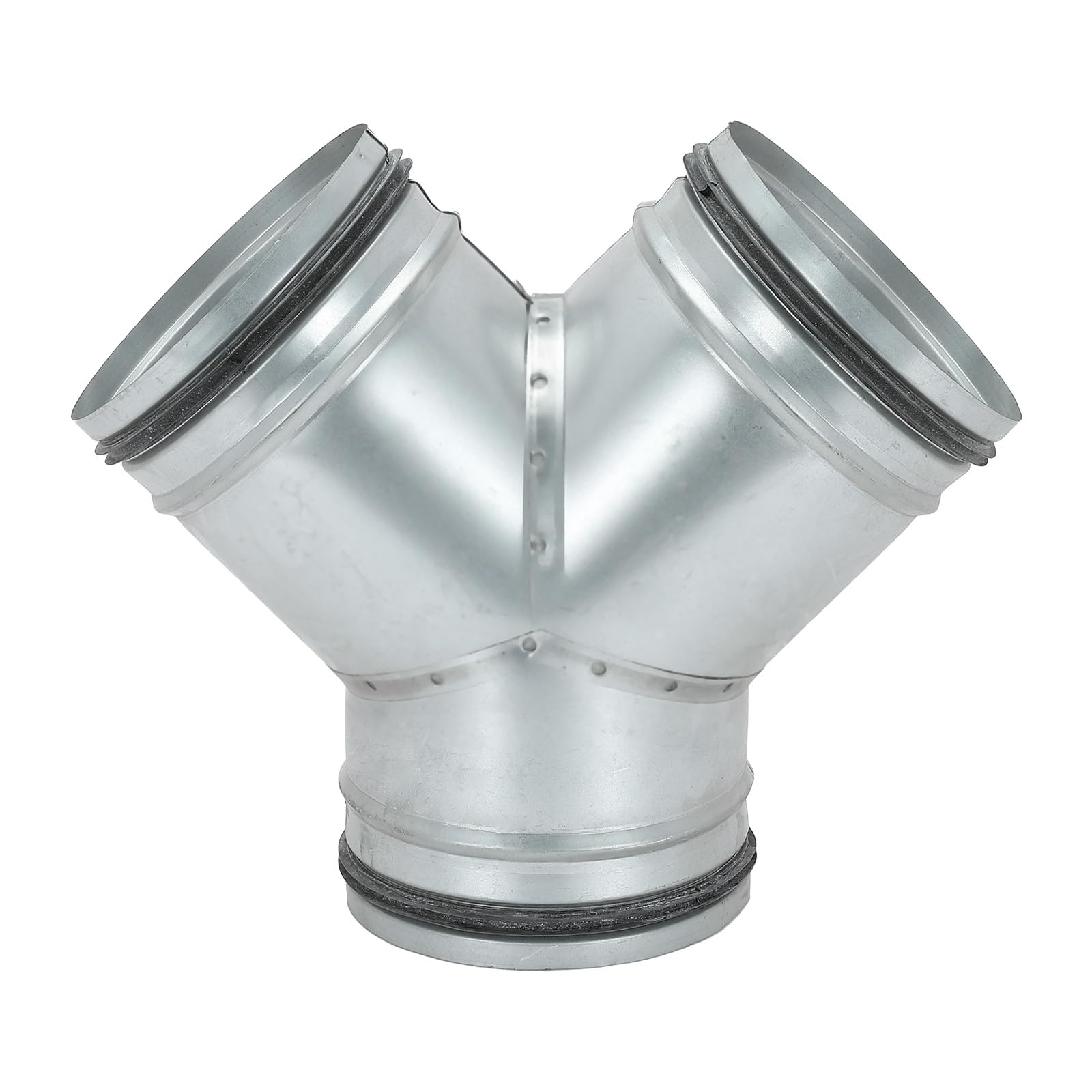 PATIKIL 6 Inch 3 Way Duct Connector, Galvanized Steel 45 Degree Y-Shape Ducting Splitter Air Vent Duct Hose Exhaust Pipe Adapter Dust Collection