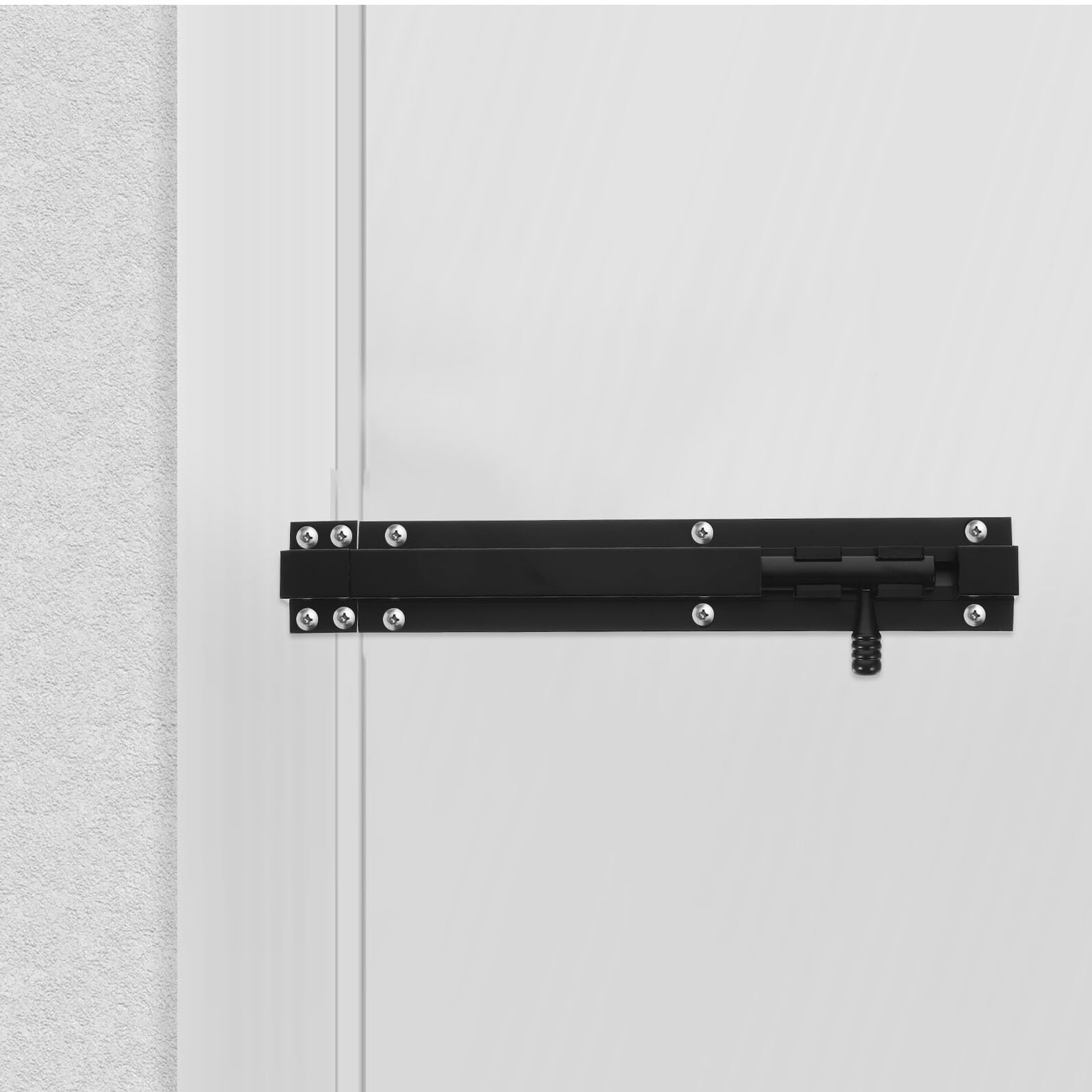 Pestillo Antirrobo de Negro de Aluminio Aleación Deslizante para Puerta