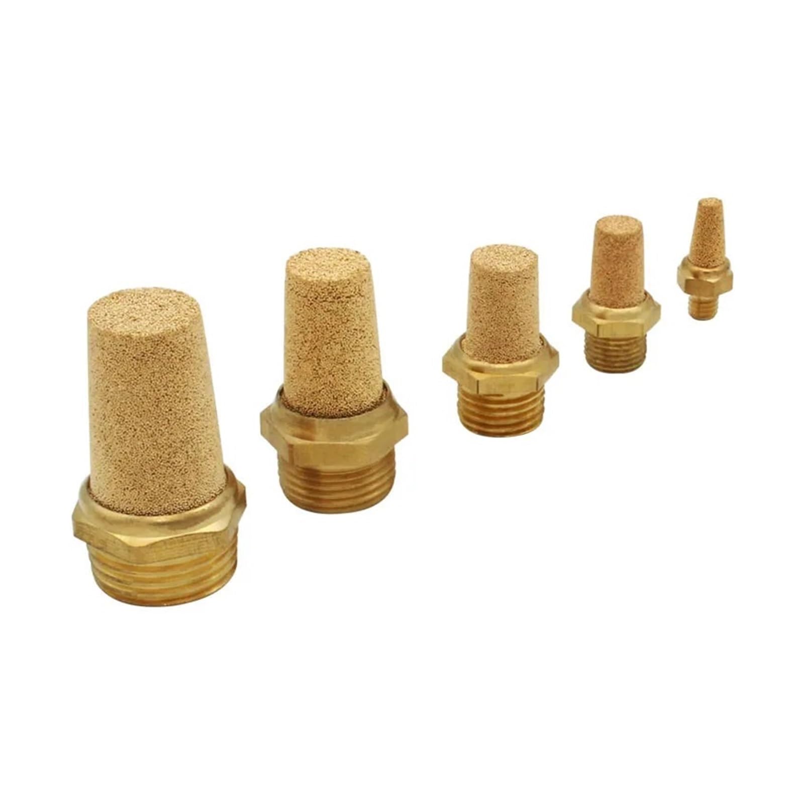 Silencieux d'échappement pneumatique Silencieux d'échappement pneumatique en laiton BSL M5, 1/8 ", 1/4", 3/8 ", 1/2", 10 pièces/lot(BSL04)