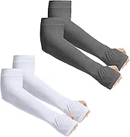 Vista 44 de Aegend - Mangas de protección solar con compresión, para cubrir tatuajes, mangas solares para hombres, mujeres y jóvenes