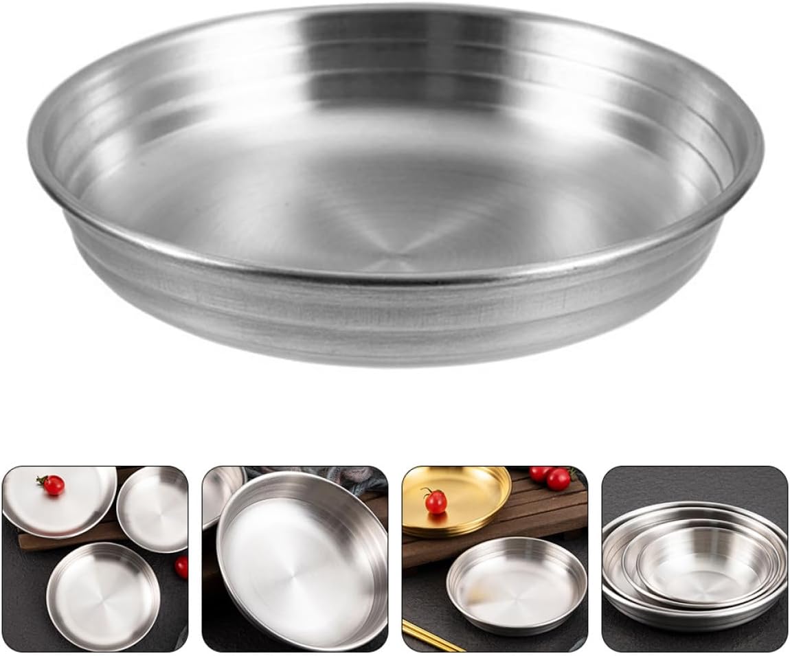SMASOLO Stainless Steel Sauces Side Dish Plate for Dipping Sauces