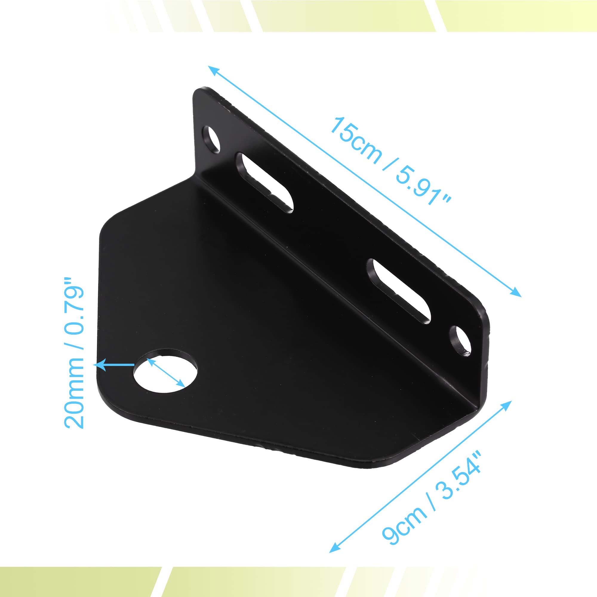 X AUTOHAUX Turn Mower Trailer Hitch 5" Lawn Mower Trailer Hitch Black, 5.91"x3.54" - Image 3