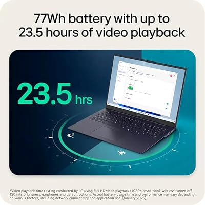 LG gram 17 Professional Touch Laptop - Intel Evo Edition with Core Ultra 9 Series 2, 32 GB RAM, 2 TB SSD, 17 WQXGA Touchscreen, AI Copilot+ PC, Up to 23.5-Hour Battery, Wi-Fi 7, Windows 11 Pro