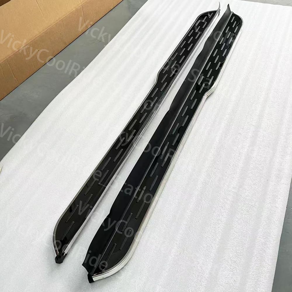 Deski do biegania do Ford Edge 2015-2020, 2 szt. stopnie boczne ze stopu aluminium z czarną antypoślizgową gumą, zestaw do wkręcania bez wiercenia, łatwa instalacja, akcesoria samochodowe (LZH)