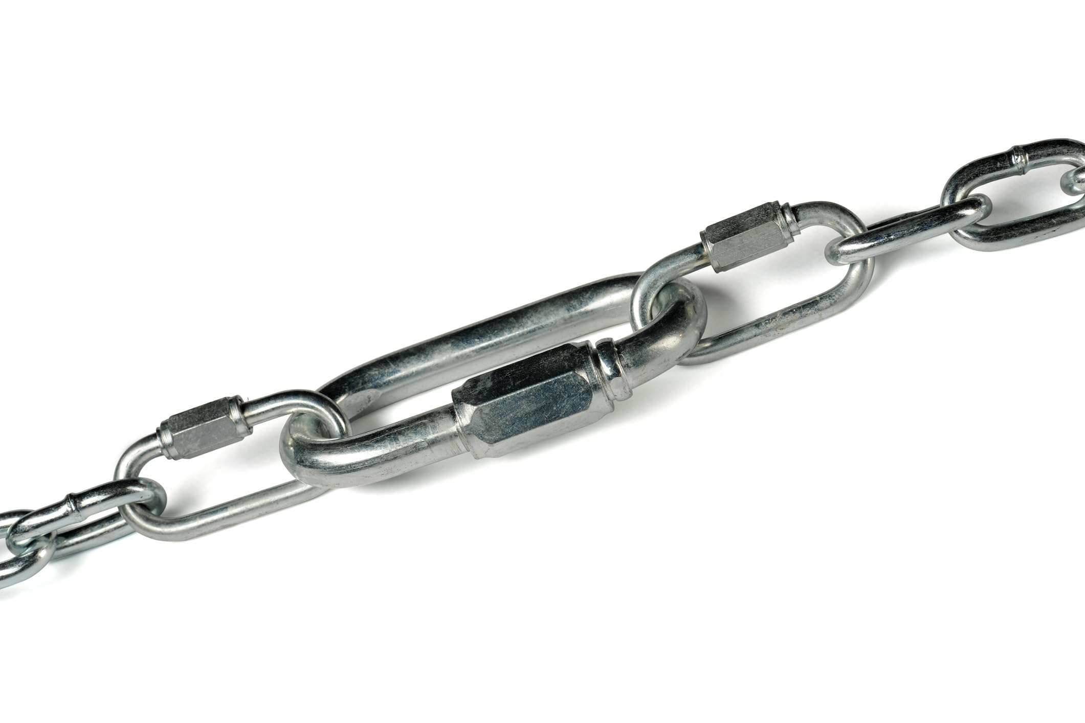 2x Maillons Rapides en acier inoxydable AISI 316 (V4A) 5 mm Ø | D Forme Mousqueton avec une capacité de charge de 500kg | Quick Link, Maillons de Chaîne, Maillon Rapide, Keychain Buckle