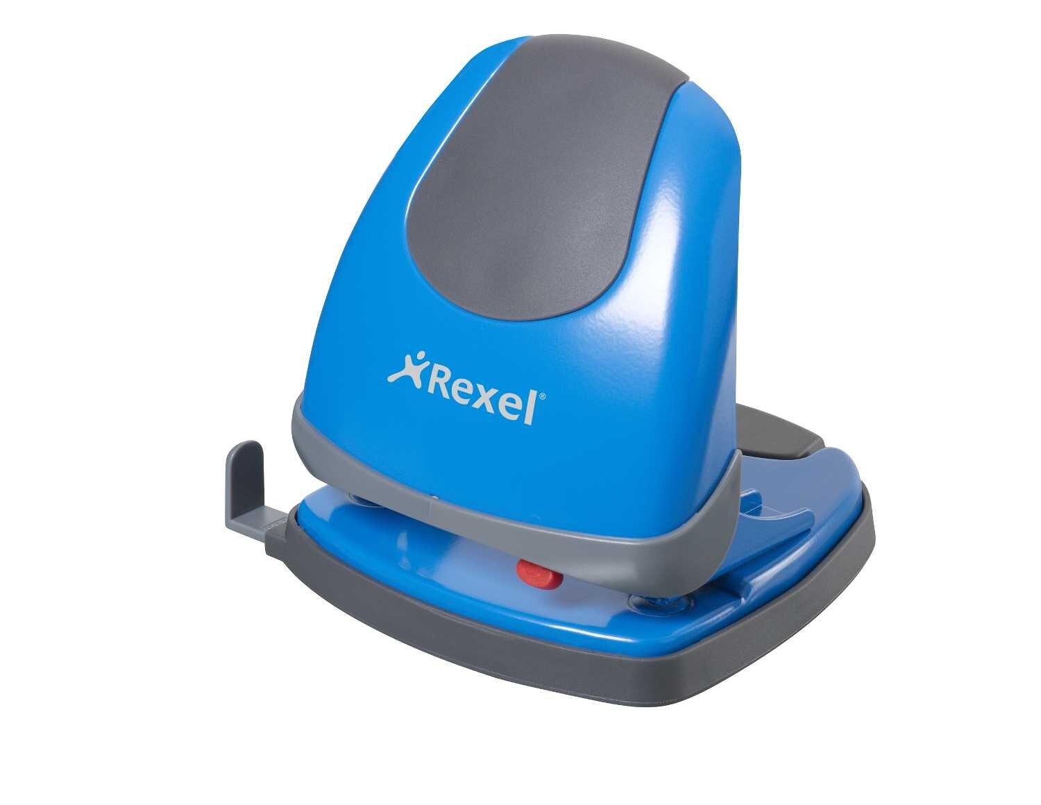RexelEasy Touch 2 Hole Punch, 30 Sheet Capacity, Low Force Technology, Metal, Blue, 2102641
