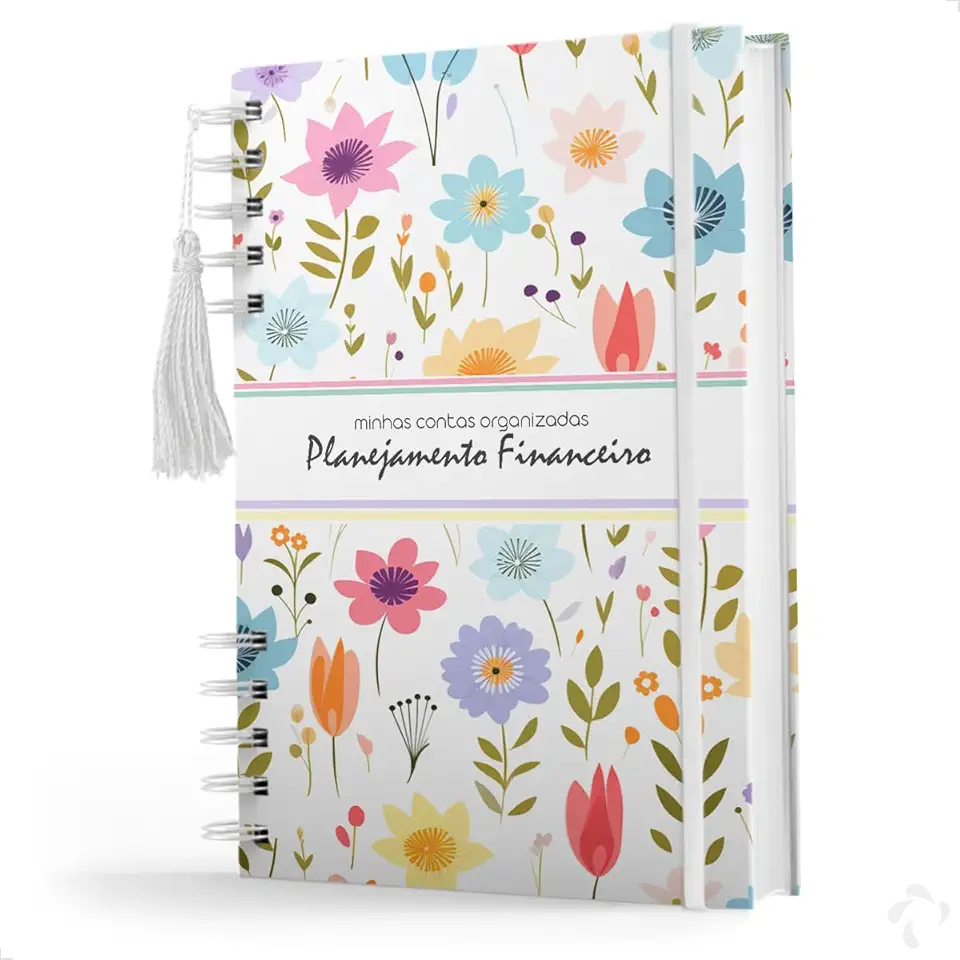 CADERNO DE CONTROLE FINANCEIRO COM CAPA DURA
