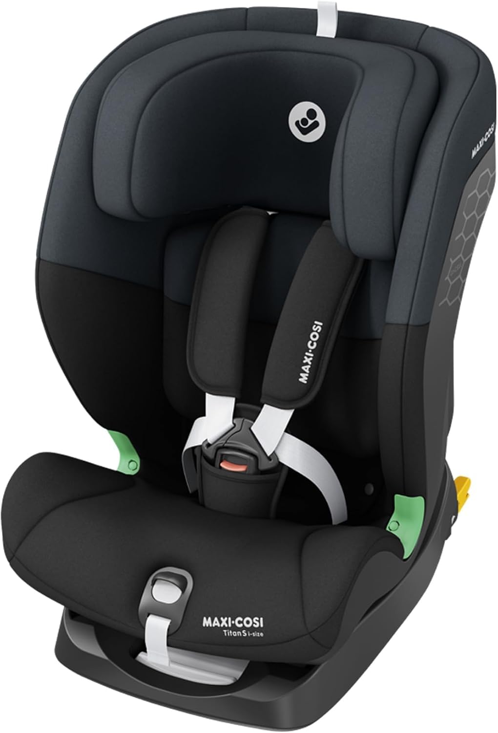 Maxi-Cosi Titan S i-Size, Child Car Seat, 15 months-12 years (76-150cm), ISOFIX Car Seat, 5 Recline Positions, 13 Headrest Positions, G-CELL Protection, 5-Point Safety Harness, Tonal Black