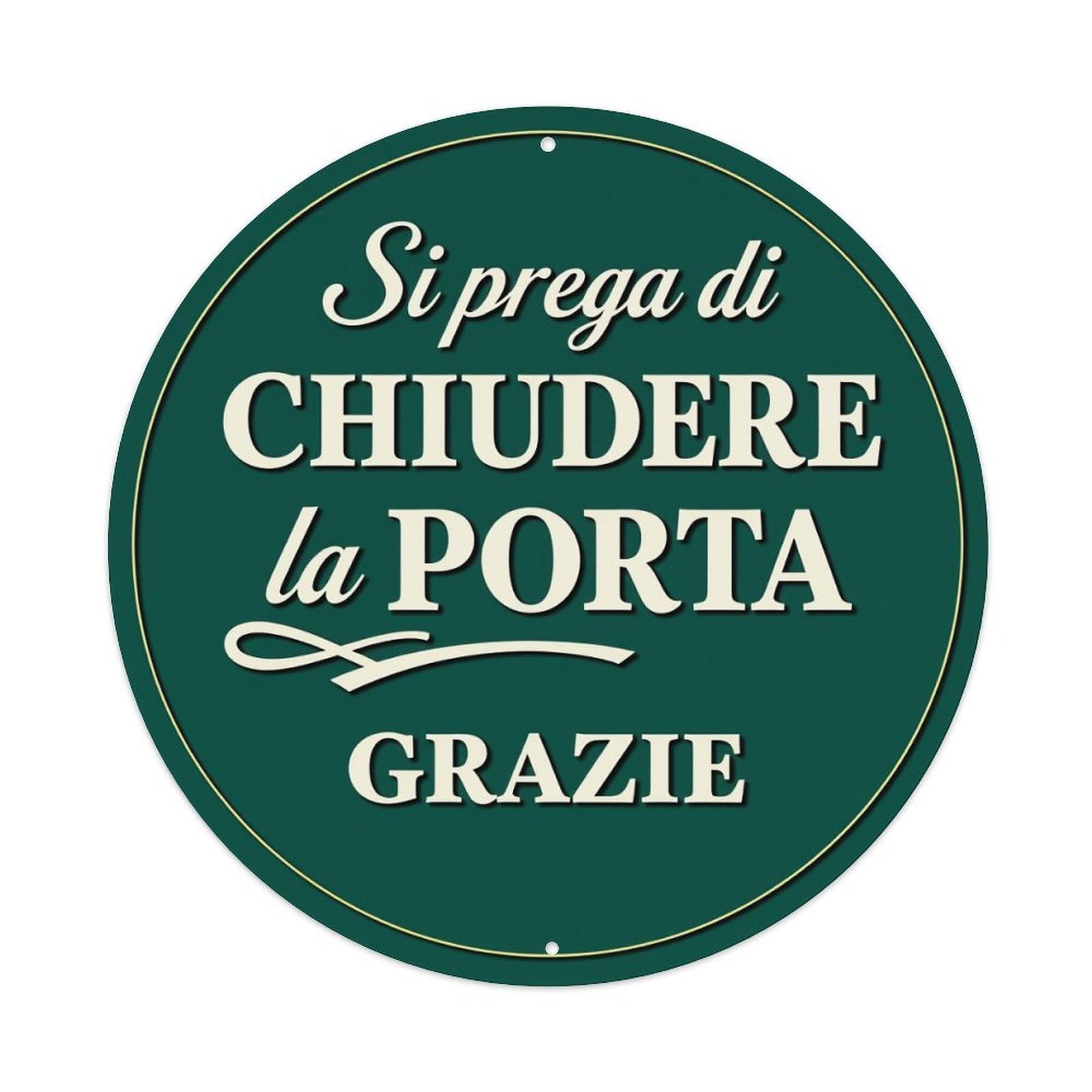 Please Close The Door Thank You Round Tin Sign Vintage Style Metal Sign Home Bar Garden Wall Plaque Decor Metal Poster 8x8 Inch