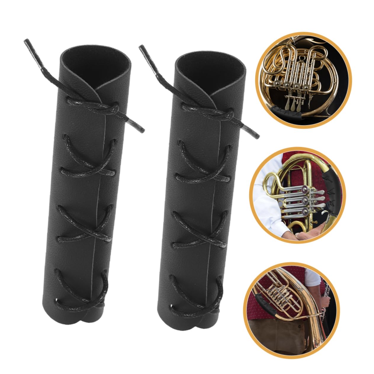 GOOHOCHY French Horn Grip Wrap 2pcs Protective Horn Pads Universal Fit for Horn Instruments